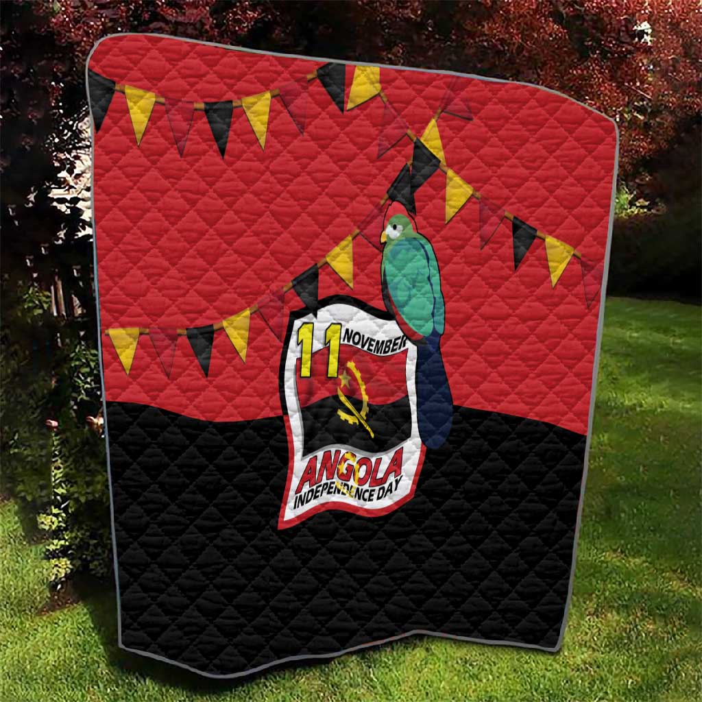 Happy Angola Independence Day Quilt With Red-crested Turaco - African Pride