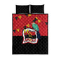 Happy Angola Independence Day Quilt Bed Set With Red-crested Turaco - African Pride