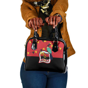 Happy Angola Independence Day Shoulder Handbag With Red-crested Turaco - African Pride