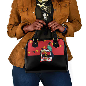 Happy Angola Independence Day Shoulder Handbag With Red-crested Turaco - African Pride