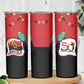 Happy Angola Independence Day Skinny Tumbler With Red-crested Turaco - African Pride