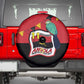 Happy Angola Independence Day Spare Tire Cover With Red-crested Turaco - African Pride