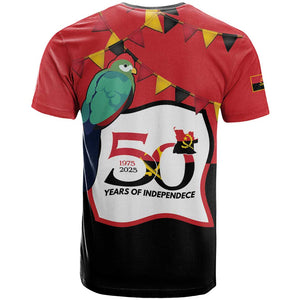 Happy Angola Independence Day T shirt With Red-crested Turaco - African Pride