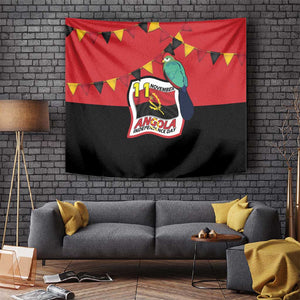Happy Angola Independence Day Tapestry With Red-crested Turaco - African Pride