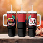 Happy Angola Independence Day Tumbler With Handle With Red-crested Turaco - African Pride