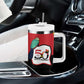 Happy Angola Independence Day Tumbler With Handle With Red-crested Turaco - African Pride