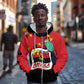 Happy Angola Independence Day Zip Hoodie With Red-crested Turaco - African Pride