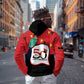 Happy Angola Independence Day Zip Hoodie With Red-crested Turaco - African Pride