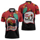 Happy Angola Zipper Polo Shirt 50 Years of Independence