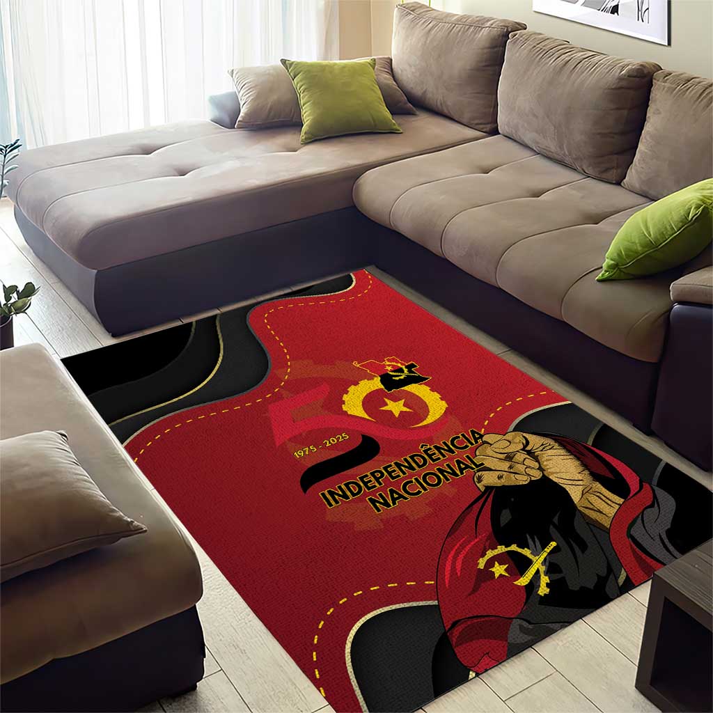 Dia da Independencia de Angola Area Rug Virtus Unita Fortior - African Pride