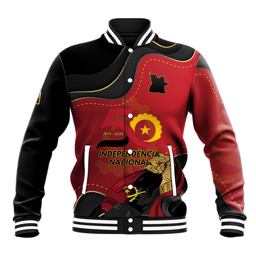 Personalized Dia da Independencia de Angola Baseball Jacket Virtus Unita Fortior - African Pride