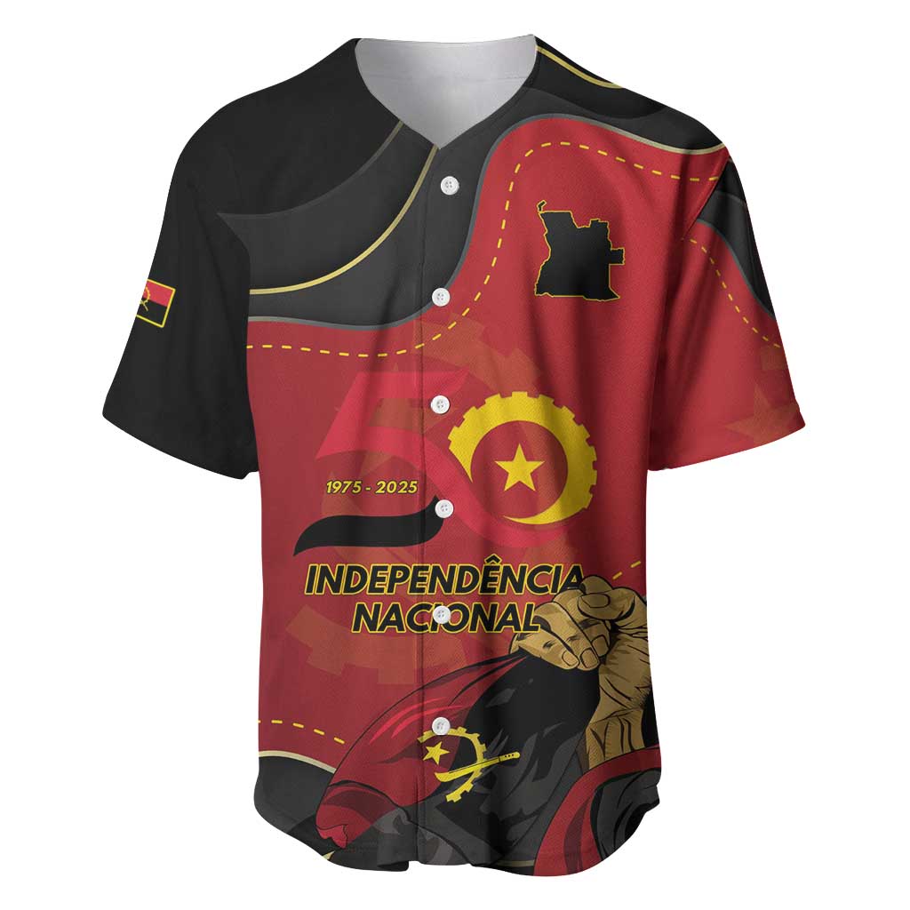 Personalized Dia da Independencia de Angola Baseball Jersey Virtus Unita Fortior - African Pride