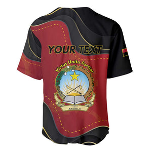 Personalized Dia da Independencia de Angola Baseball Jersey Virtus Unita Fortior - African Pride
