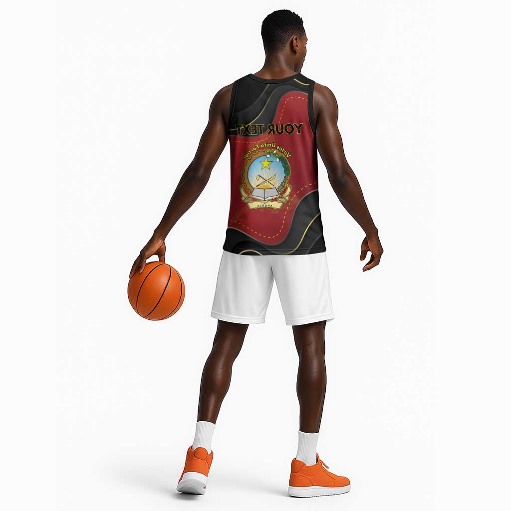 Personalized Dia da Independencia de Angola Basketball Jersey Virtus Unita Fortior - African Pride