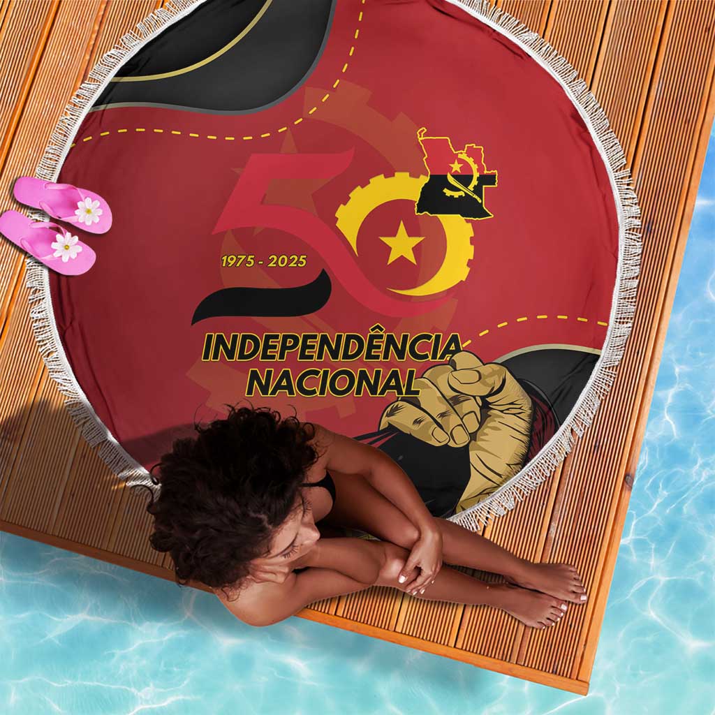 Dia da Independencia de Angola Beach Blanket Virtus Unita Fortior - African Pride