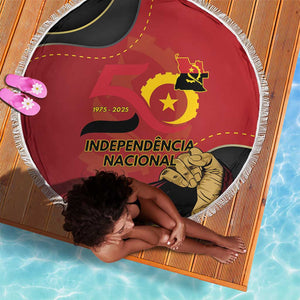 Dia da Independencia de Angola Beach Blanket Virtus Unita Fortior - African Pride