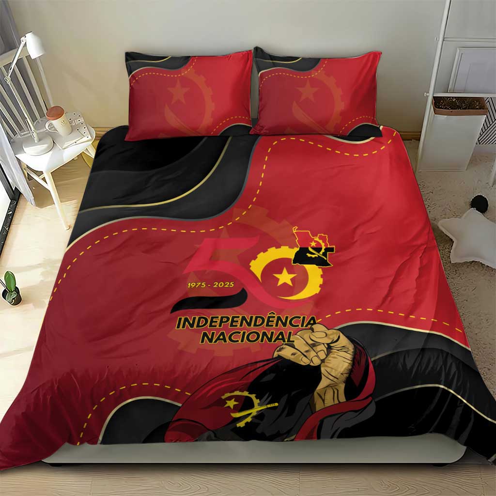 Dia da Independencia de Angola Bedding Set Virtus Unita Fortior - African Pride