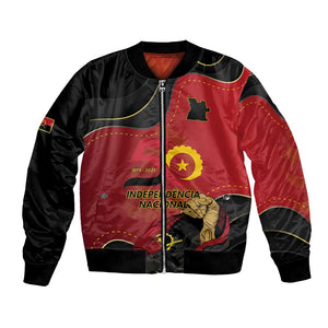 Personalized Dia da Independencia de Angola Bomber Jacket Virtus Unita Fortior - African Pride
