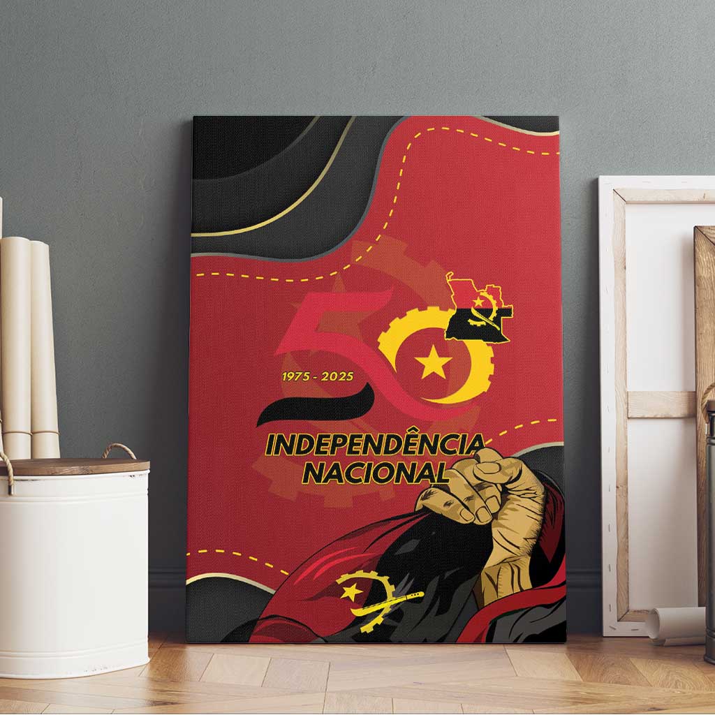 Dia da Independencia de Angola Canvas Wall Art Virtus Unita Fortior - African Pride