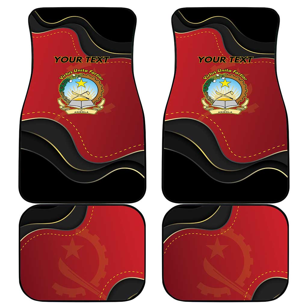 Personalized Dia da Independencia de Angola Car Mats Virtus Unita Fortior - African Pride