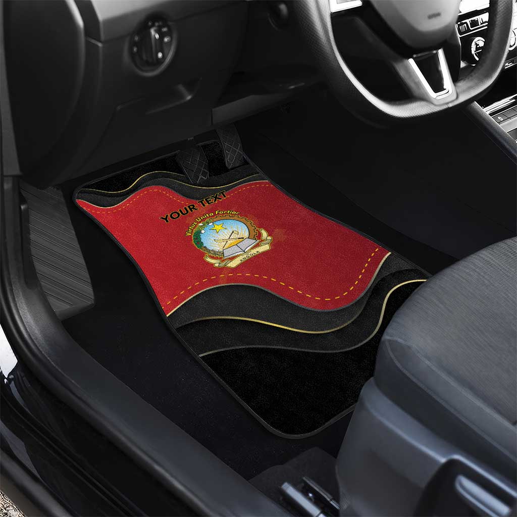 Personalized Dia da Independencia de Angola Car Mats Virtus Unita Fortior - African Pride