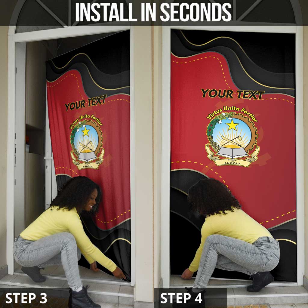 Personalized Angola Independence Day Door Cover Virtue Is Stronger When United