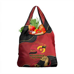 Dia da Independencia de Angola Grocery Bag Virtus Unita Fortior - African Pride