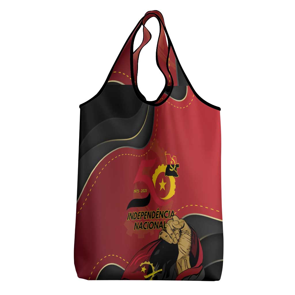 Dia da Independencia de Angola Grocery Bag Virtus Unita Fortior - African Pride