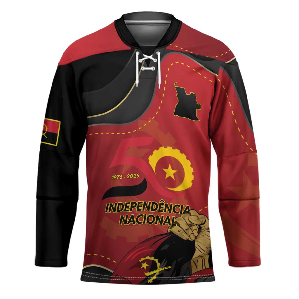 Personalized Angola Independence Day Hockey Jersey Virtue Is Stronger When United