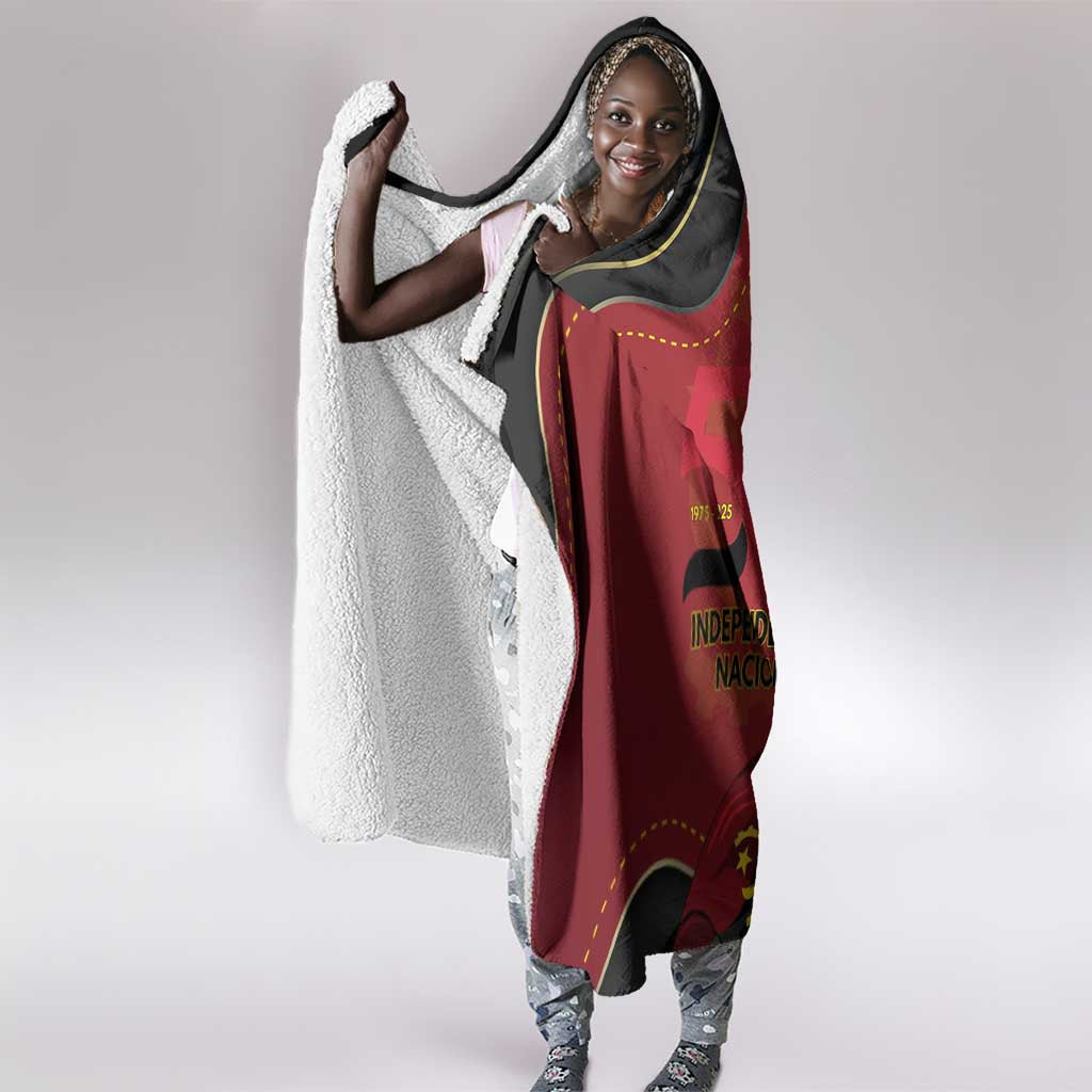 Dia da Independencia de Angola Hooded Blanket Virtus Unita Fortior - African Pride
