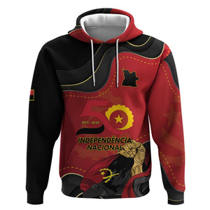 Personalized Dia da Independencia de Angola Hoodie Virtus Unita Fortior - African Pride