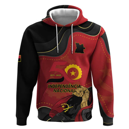 Personalized Dia da Independencia de Angola Hoodie Virtus Unita Fortior - African Pride