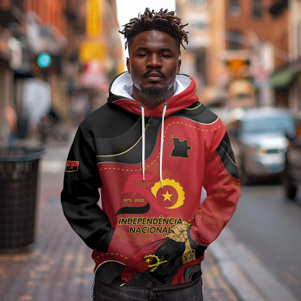 Personalized Dia da Independencia de Angola Hoodie Virtus Unita Fortior - African Pride