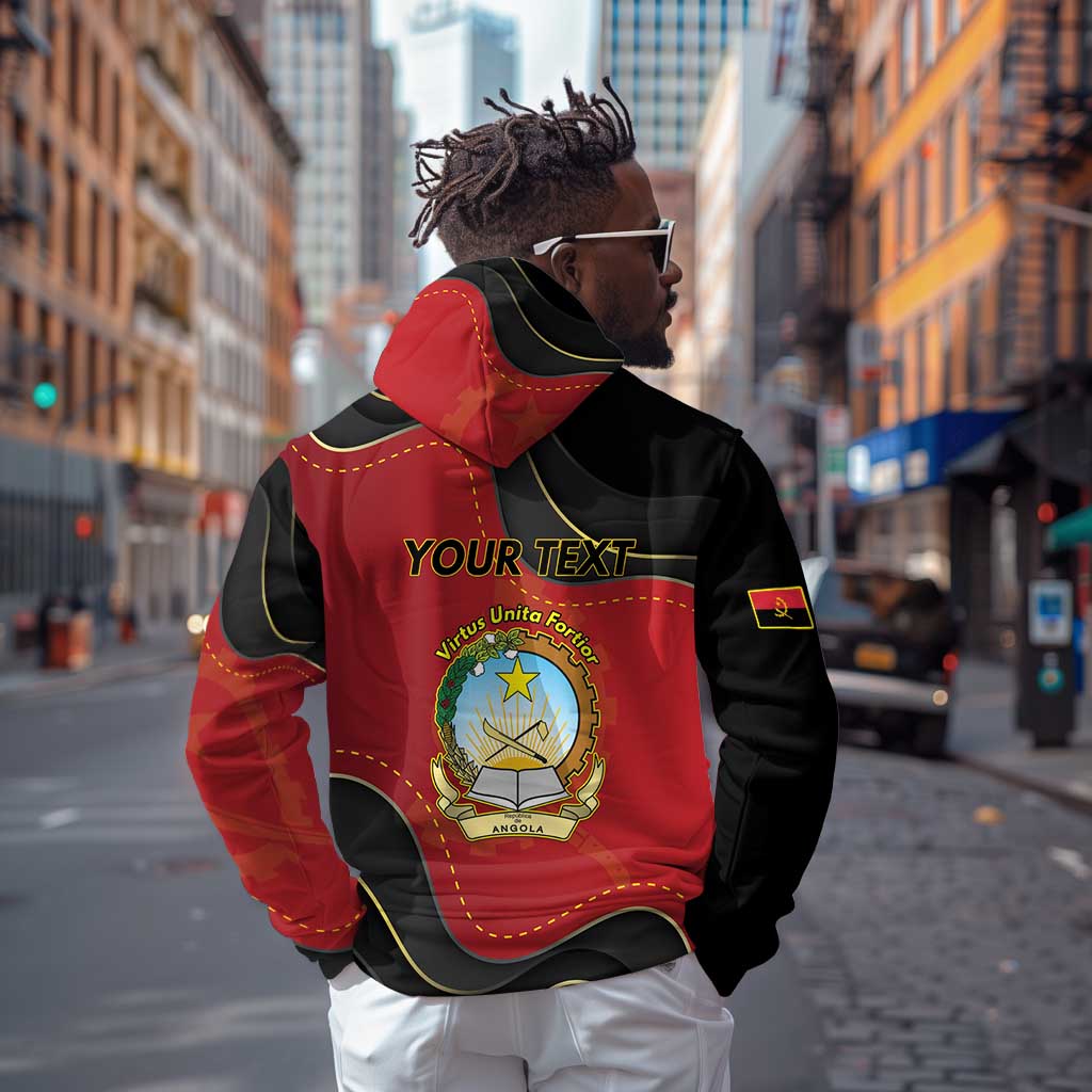 Personalized Dia da Independencia de Angola Hoodie Virtus Unita Fortior - African Pride