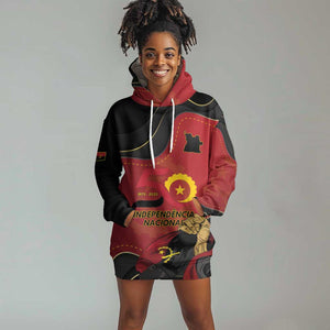 Personalized Dia da Independencia de Angola Hoodie Dress Virtus Unita Fortior - African Pride