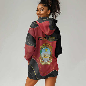 Personalized Dia da Independencia de Angola Hoodie Dress Virtus Unita Fortior - African Pride
