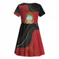 Personalized Dia da Independencia de Angola Kid Short Sleeve Dress Virtus Unita Fortior - African Pride