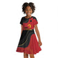 Personalized Dia da Independencia de Angola Kid Short Sleeve Dress Virtus Unita Fortior - African Pride