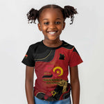 Personalized Dia da Independencia de Angola Kid T shirt Virtus Unita Fortior - African Pride