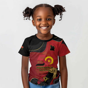 Personalized Dia da Independencia de Angola Kid T shirt Virtus Unita Fortior - African Pride