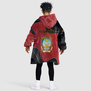 Personalized Dia da Independencia de Angola Kid Wearable Blanket Hoodie Virtus Unita Fortior - African Pride