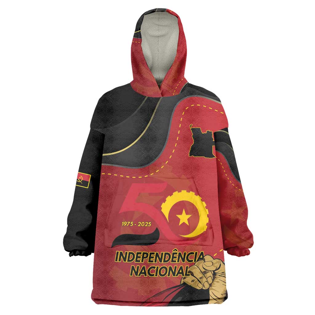 Personalized Dia da Independencia de Angola Kid Wearable Blanket Hoodie Virtus Unita Fortior - African Pride