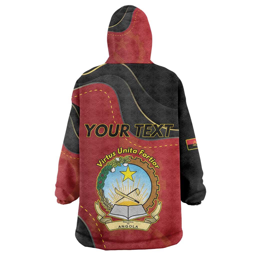 Personalized Dia da Independencia de Angola Kid Wearable Blanket Hoodie Virtus Unita Fortior - African Pride