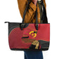 Dia da Independencia de Angola Leather Tote Bag Virtus Unita Fortior - African Pride