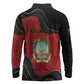Personalized Dia da Independencia de Angola Long Sleeve Polo Shirt Virtus Unita Fortior - African Pride