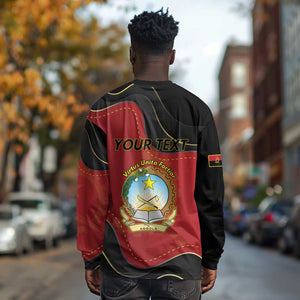 Personalized Dia da Independencia de Angola Long Sleeve Shirt Virtus Unita Fortior - African Pride