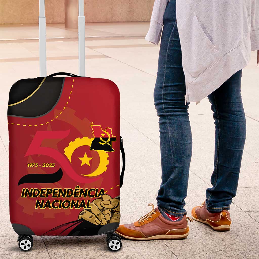 Dia da Independencia de Angola Luggage Cover Virtus Unita Fortior - African Pride