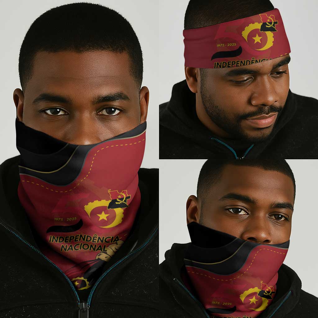 Dia da Independencia de Angola Neck Gaiter Virtus Unita Fortior - African Pride