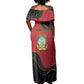 Personalized Dia da Independencia de Angola Off Shoulder Maxi Dress Virtus Unita Fortior - African Pride