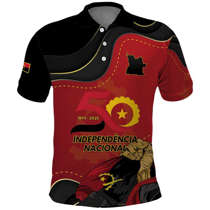 Personalized Dia da Independencia de Angola Polo Shirt Virtus Unita Fortior - African Pride